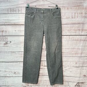 Jones New York Today Jeans Gray Corduroy Stretch Size 14